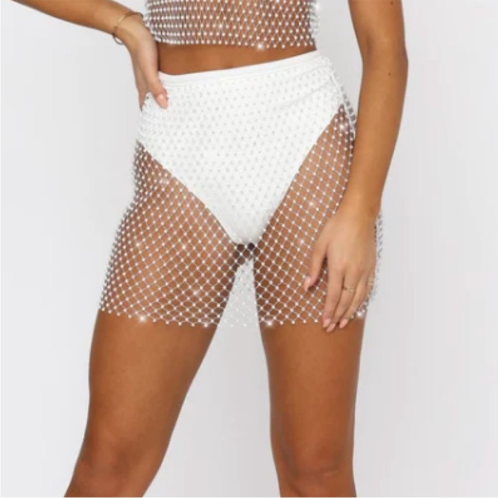Feel the Beat Mini Skirt White